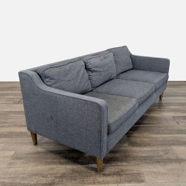 Features tweed upholstery with wood legs. Brand: West Elm. Model: Hamilton. Original Price: $1300. Dimensions (in): 81W x...
