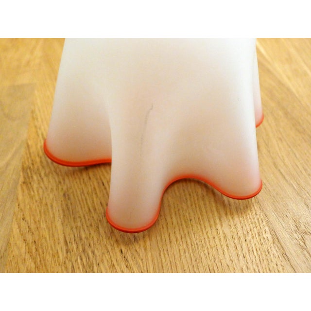 Small Fazzoletto Handkerchief-Shaped Vase in Frosted Glass, 1950s For Sale - Image 10 of 13