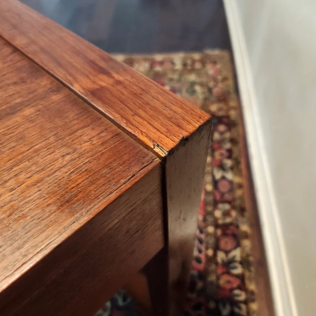 Vintage Half-Cube Sled Base Teak End or Coffee Table For Sale In Los Angeles - Image 6 of 15