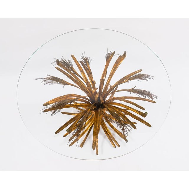 Vintage Hollywood Regency Gilded Wheat-Sheaf Coffee Table, 20th Century For Sale - Image 4 of 14