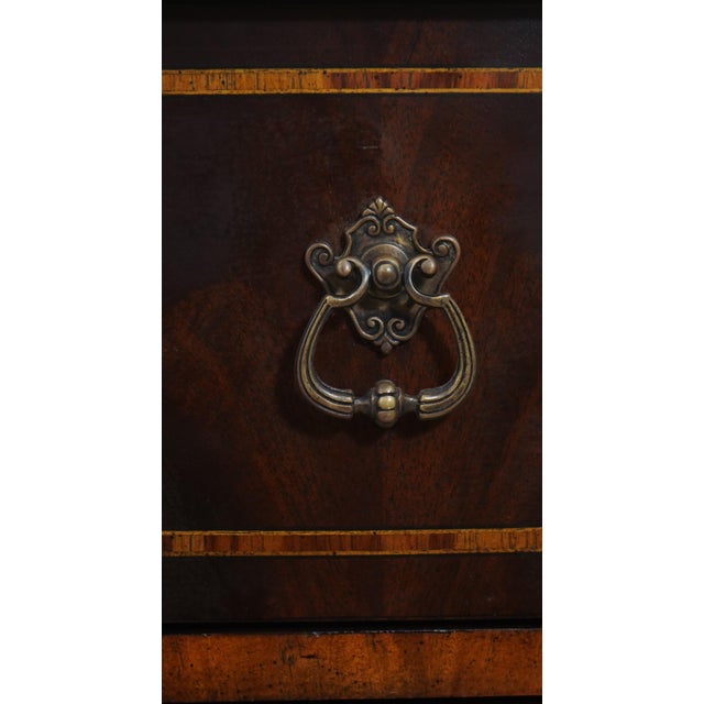 Brown Maitland Smith Inlaid Mahogany Sheraton Sideboard For Sale - Image 8 of 18