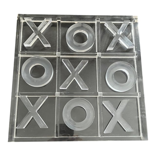 Acrylic Tic Tac Toe Board & Pieces X's O's For Sale