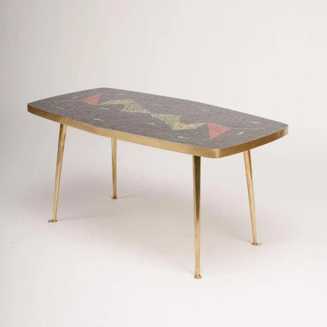 1950s Mid-Century German Mosaic Top Coffee Table For Sale In Philadelphia - Image 6 of 9