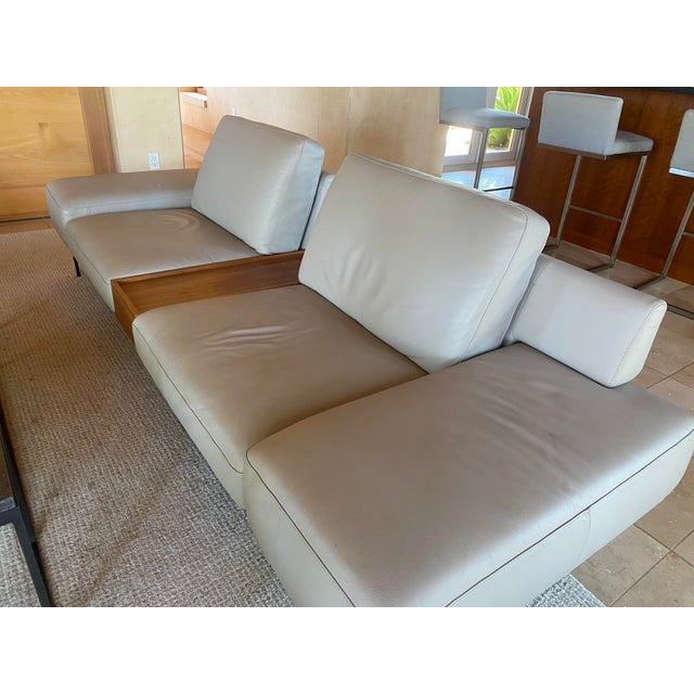 Mid Century Plane Sofa With Bracci Leather For Sale In San Francisco - Image 6 of 6