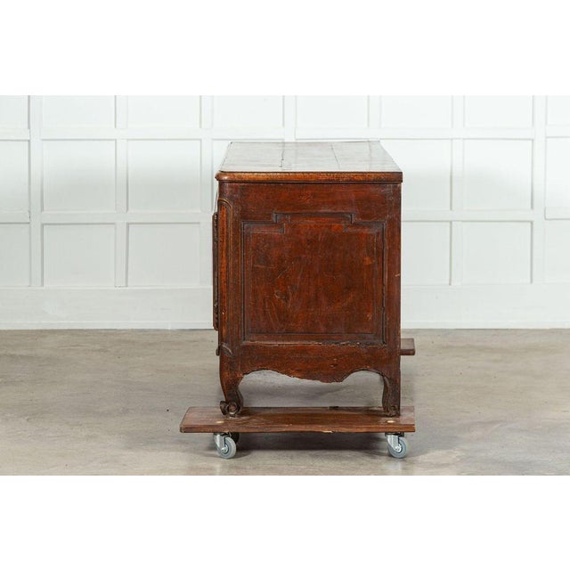 18th Century French Carved Walnut Marriage Buffet, 1720 For Sale - Image 11 of 14