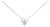 .925 Sterling Silver Diamond Broken Heart Pendant Necklace (H-I Color, I1-I2 Clarity) - 18" Inches For Sale