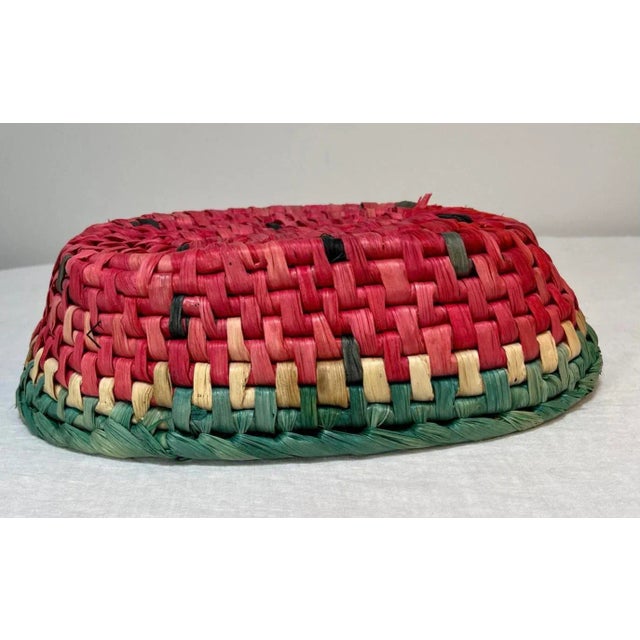Vintage Americana Watermelon Serving Basket For Sale - Image 4 of 8