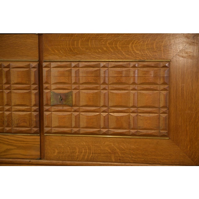 Brutalist Oak Buffet, 1960s For Sale - Image 11 of 13