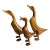 Hand Carved Bamboo Wood Duck Statues the Dcuk Company Set of 3 For Sale