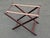 Vintage Folding Luggage Rack With Canvas Straps For Sale - Image 4 of 8