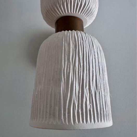 Ceramic and Brass Wall Sconce For Sale - Image 4 of 4