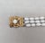 Napier Vintage 1960s Signed Napier Goldtone & White Beaded Asian Influenced Bracelet For Sale - Image 4 of 13