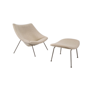 Set of Oyster Chair with Ottoman by Pierre Paulin for Artifort, 1960s