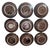 Simon Pearce 1990s Studio Pottery Glazed Stoneware Plates, Lates, Set of 9 For Sale - Image 4 of 17