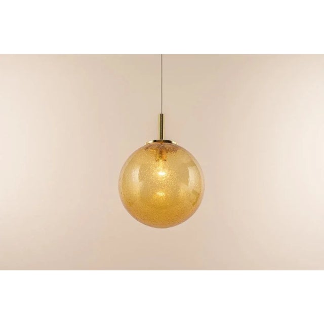 Glass Murano Ball Pendant Light by Doria, Germany, 1970s For Sale - Image 7 of 14
