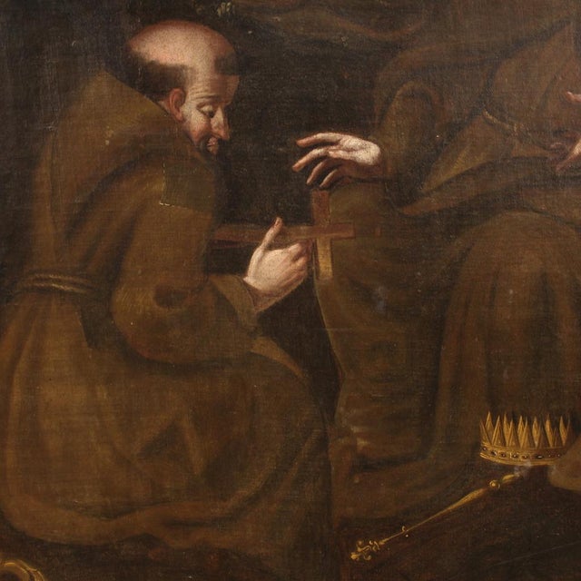 Spanish Artist, Religious Figures, 1730, Oil on Canvas, Framed For Sale - Image 10 of 16