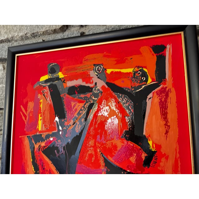 1950s Marino Marini, Red Composition, 1980, Silkscreen, Framed For Sale - Image 5 of 10