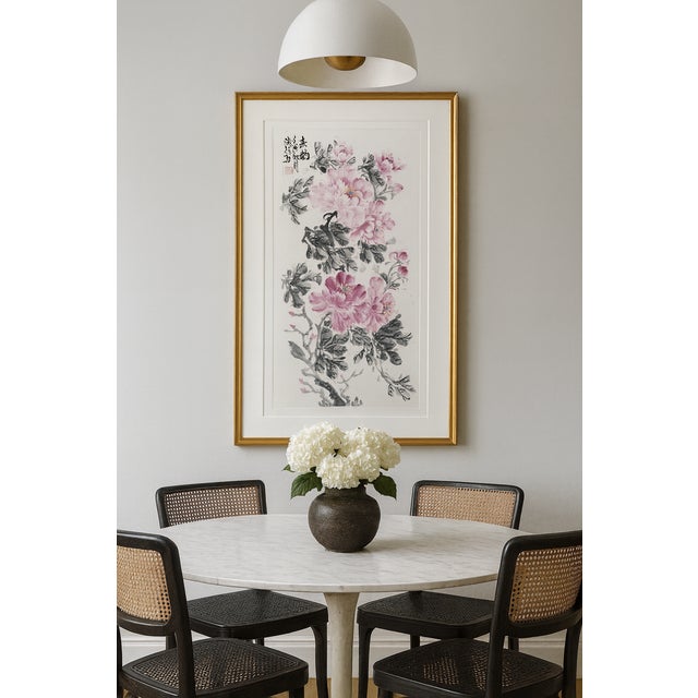 Spring Rhythm – Original Chinese Peony Ink Painting For Sale - Image 4 of 18