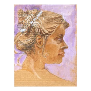 'Woman Against Lilac' by Robert Hoge, 1970s