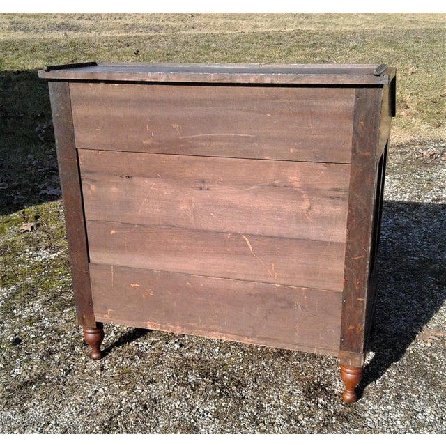 1850s Antique 2 Piece Cherry Curly Maple Slant Front Secretary Desk With Bookcase Top For Sale - Image 17 of 18