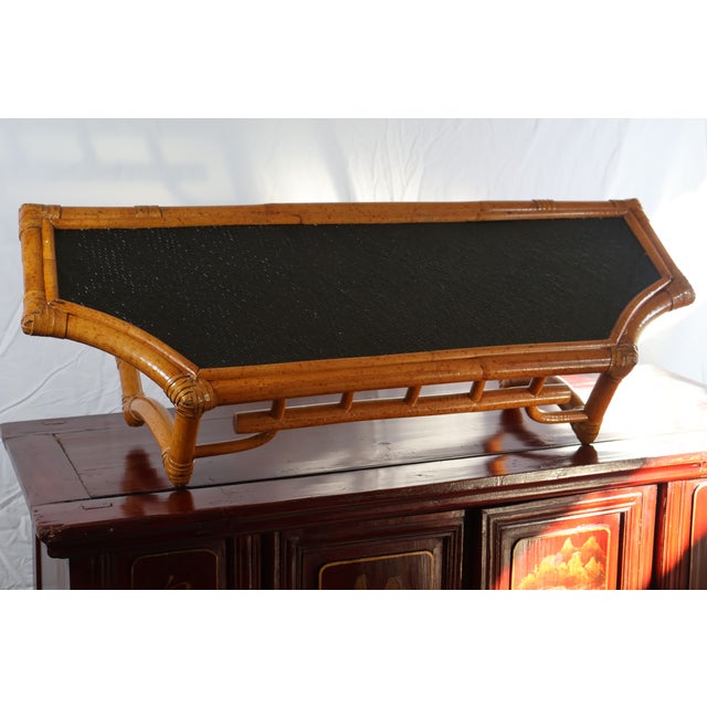 Vintage Great City Traders Chinoiserie Bamboo & Rattan Wall Shelf For Sale - Image 13 of 16