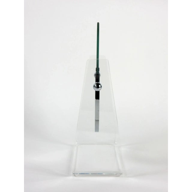 1970s Charles Hollis Jones Design Lucite and Nickel Table Mirror For Sale In Las Vegas - Image 6 of 8