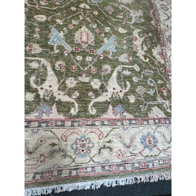 6ft 2in × 9ft Hand-Knotted Wool Oriental-Style Area Rug For Sale - Image 4 of 12