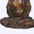 Traditional Oversized Antique Ebonized, Gilt & Vermillion Carved Wood Seated Buddha 19thC For Sale - Image 3 of 6