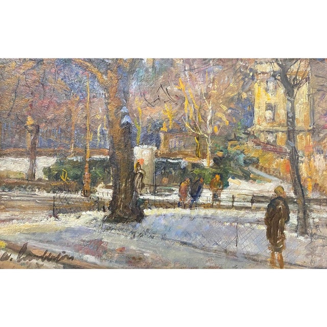 Impressionist Early 20th Century Impressionist Street Scene by Joseph Louis Lamberton For Sale - Image 3 of 8