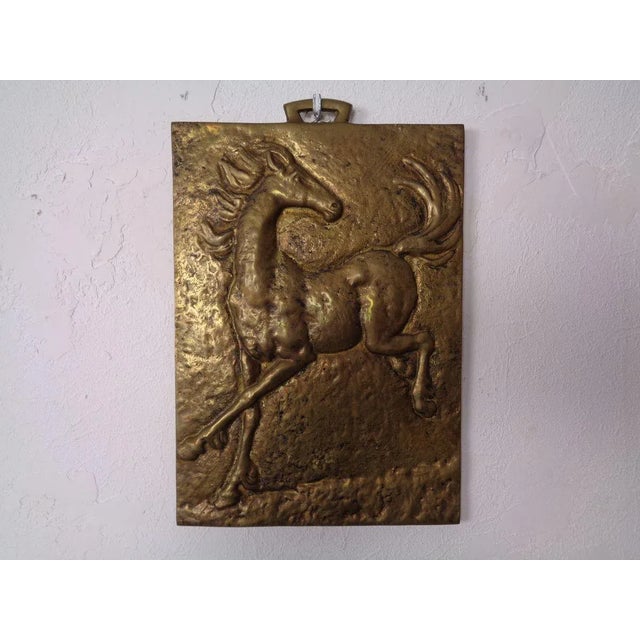 Brutalist Metal Horse Wall Panel, 1960s For Sale - Image 6 of 18