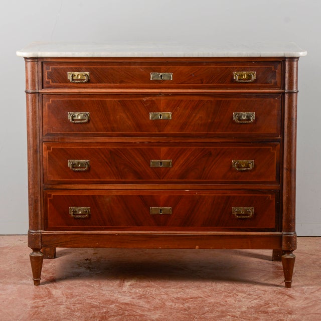 Chest of Drawers with Marble Top For Sale - Image 10 of 18