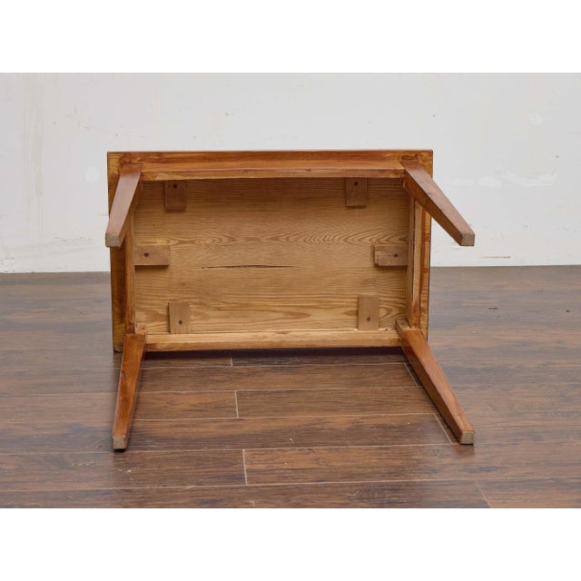 Wood 19th Century English Country House Pine Table With Tapered Legs For Sale - Image 7 of 11
