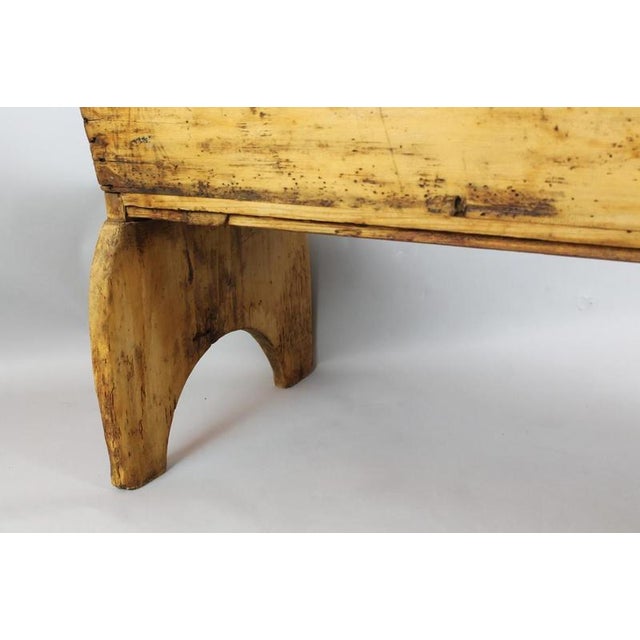 Mid-Century Fir Wood Bench For Sale - Image 6 of 9