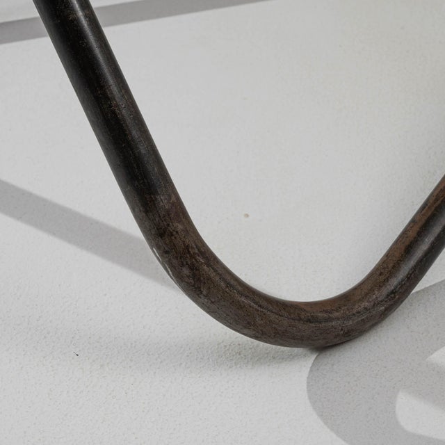 20th Century French Metal Side Table with Wooden Top For Sale - Image 4 of 18