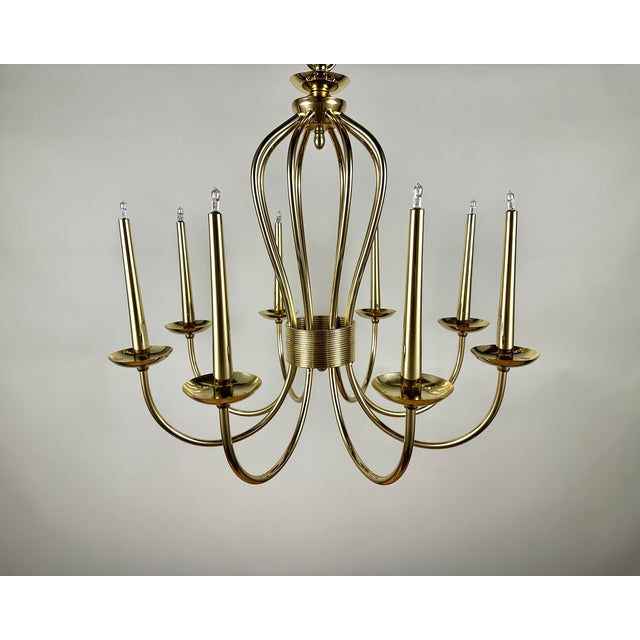Stunning vintage chandelier, a true piece of german design history from the renowned manufacturer sische leuchten, dated...