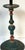 Pair Tuscan Polychrome Wooden Altar Candlesticks, Worn Patina, 18th / 19th C. For Sale - Image 11 of 17