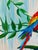 Lee Reynolds Monumental Vintage Tropical Macaw Oil Painting Attributed to the Lee Reynolds Vanguard Studios For Sale - Image 4 of 12