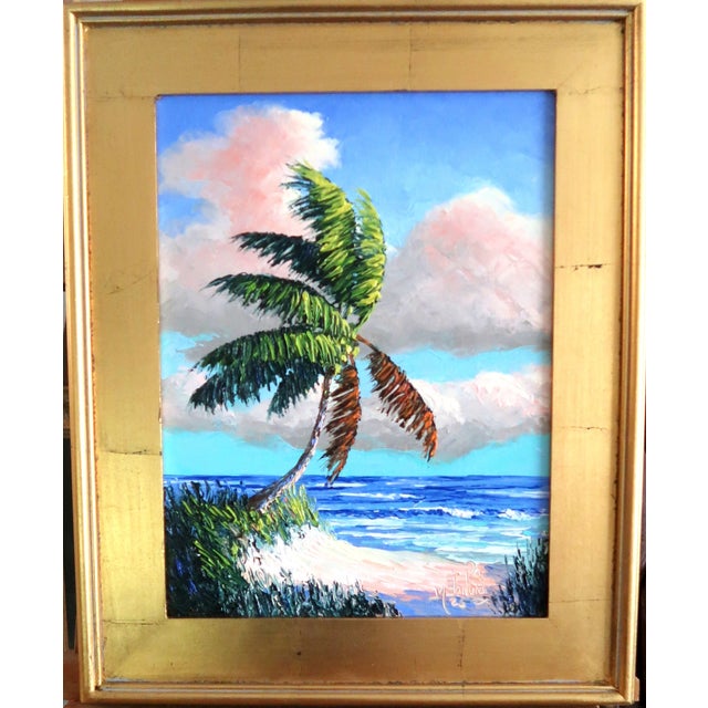 Textile Mark Stanford (American B. 1959 - ) - Sculpture in Oils. "Coconut Trail" Signed Oil on Canvas With Coa For Sale - Image 7 of 9