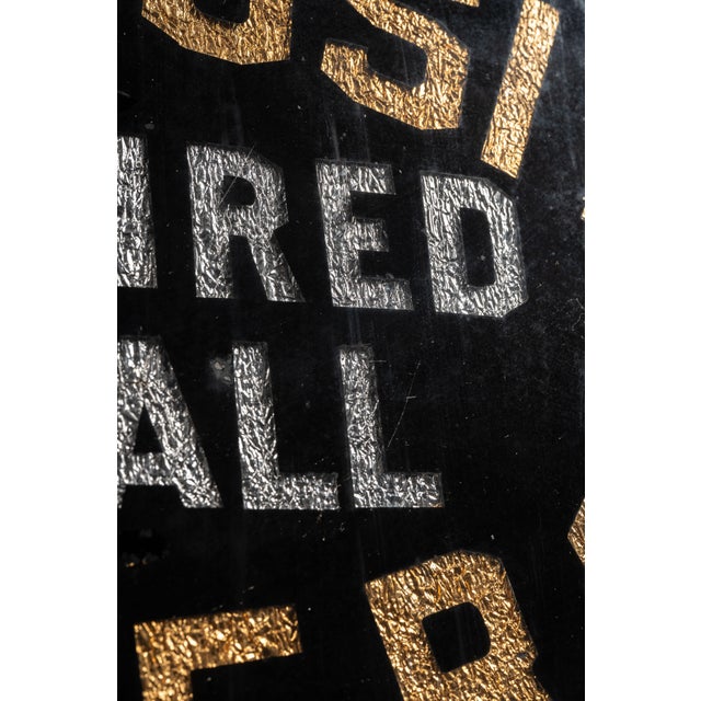 Early 20th Century Antique Rog "Deposit" Foil Trade Sign For Sale - Image 5 of 8
