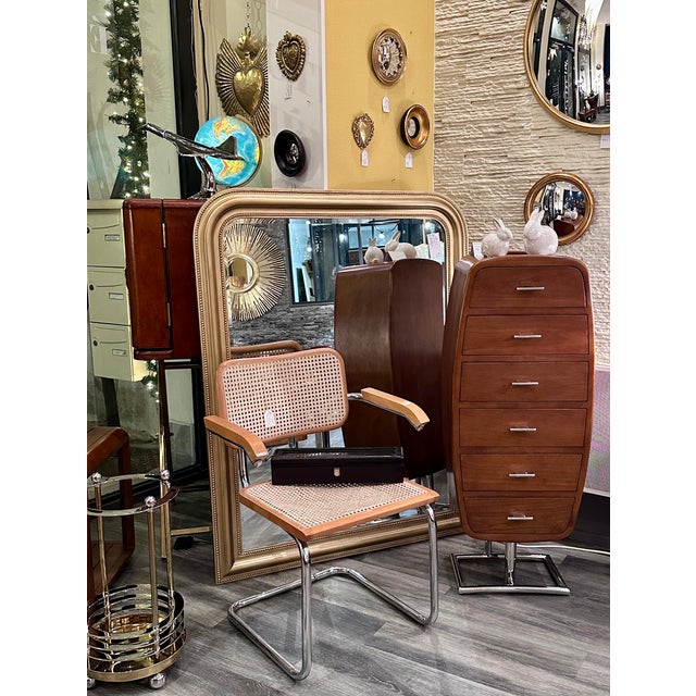 Art Deco Style Storage Unit with Drawers in Wood and Chrome, 2000s For Sale - Image 12 of 13