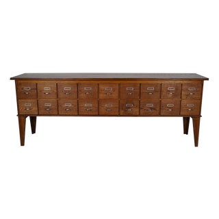 Vintage Dutch Oak Apothecary Sideboard, 1950s For Sale