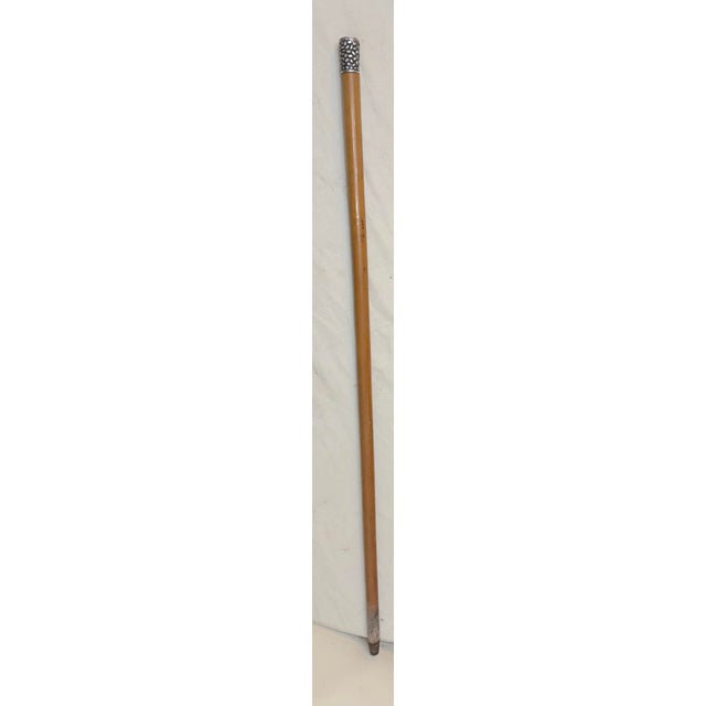 Wood Antique 19th Century RFS & Co. Sterling Silver Malacca Wood Walking Stick Cane For Sale - Image 7 of 12