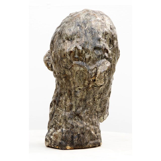 Aldonza, Head, 2019, Nephiline-Manganese Glazed Ceramic For Sale - Image 9 of 15