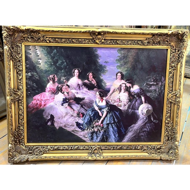 Bring the charm of an elegant European salon into your home with this grand figurative artwork, depicting a gathering of...