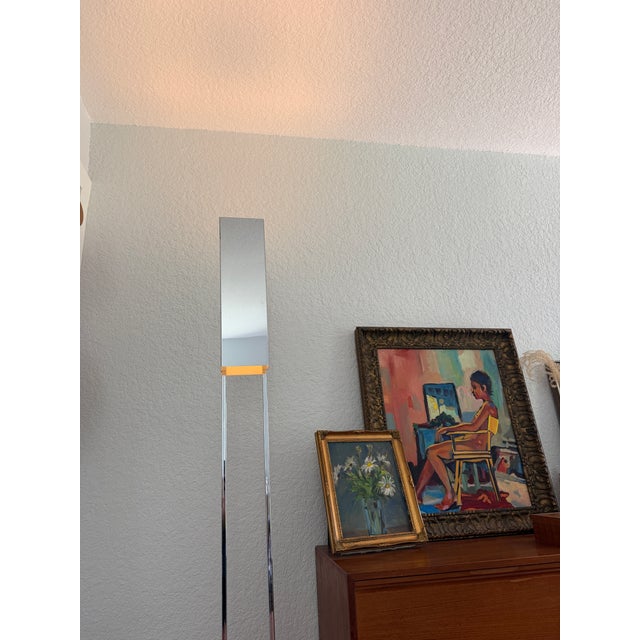 Silver 1980s Robert Sonneman Tall Floor Lamp Pair For Sale - Image 8 of 12