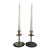 1950s-1960s Midcentury Ljusstakar Sweden Brass and Enamel Candleholders For Sale