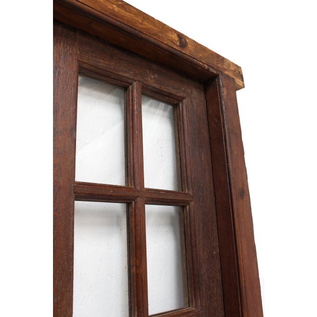 Early 21st Century 16 Pane Wood Door With Wooden Knob For Sale - Image 5 of 10