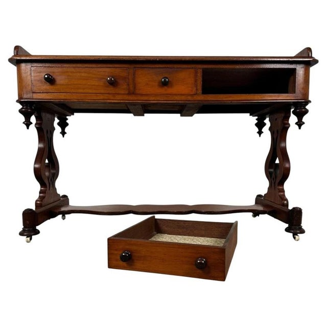 19th Century English Mahogany Side Table For Sale - Image 3 of 11