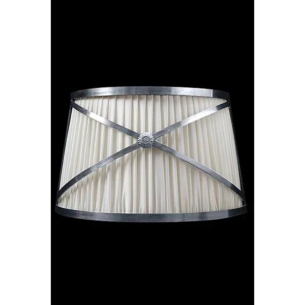 Drum Mezzo - Moderne style pleated linen half drum shade wall light, cast brass crosshatched frame with medalion detail....