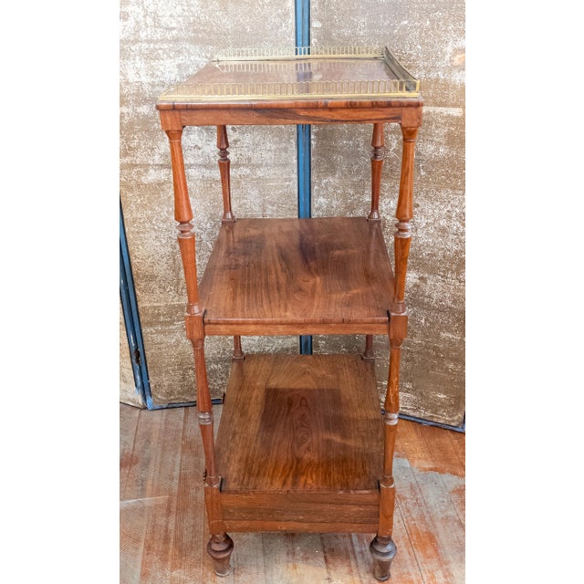 Wood 19th Century English Regency Rosewood Etagere Shelf With Gallery For Sale - Image 7 of 18